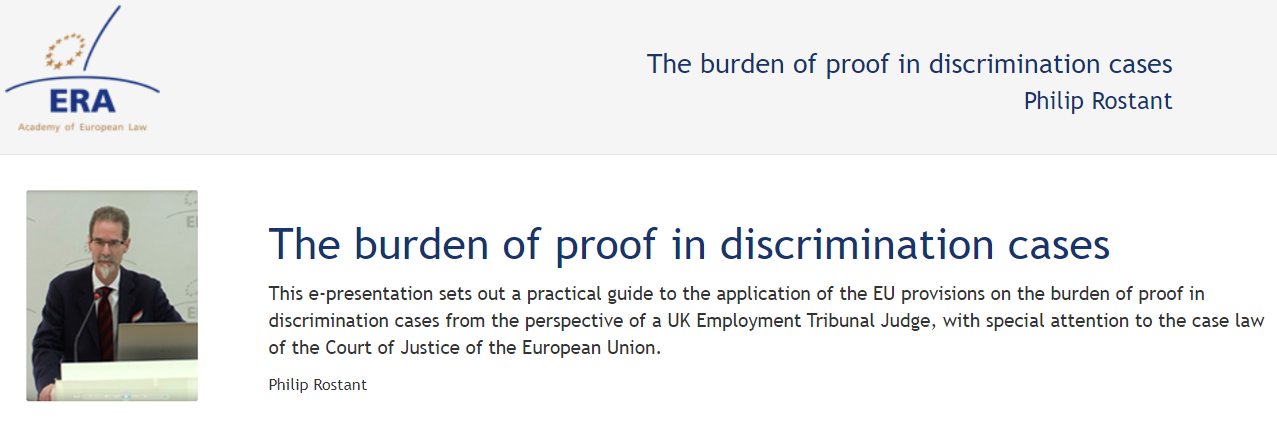 Philip Rostant (November 2014): The burden of proof Philip Rostant (November 2014): The burden of proof